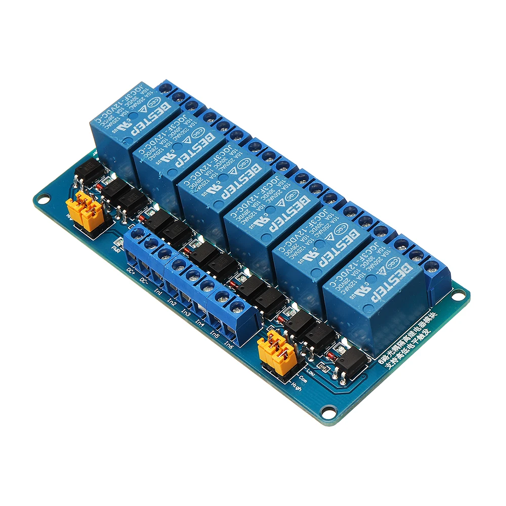 

NEW 6 Channel 12V Relay Module High And Low Level Trigger For Arduino