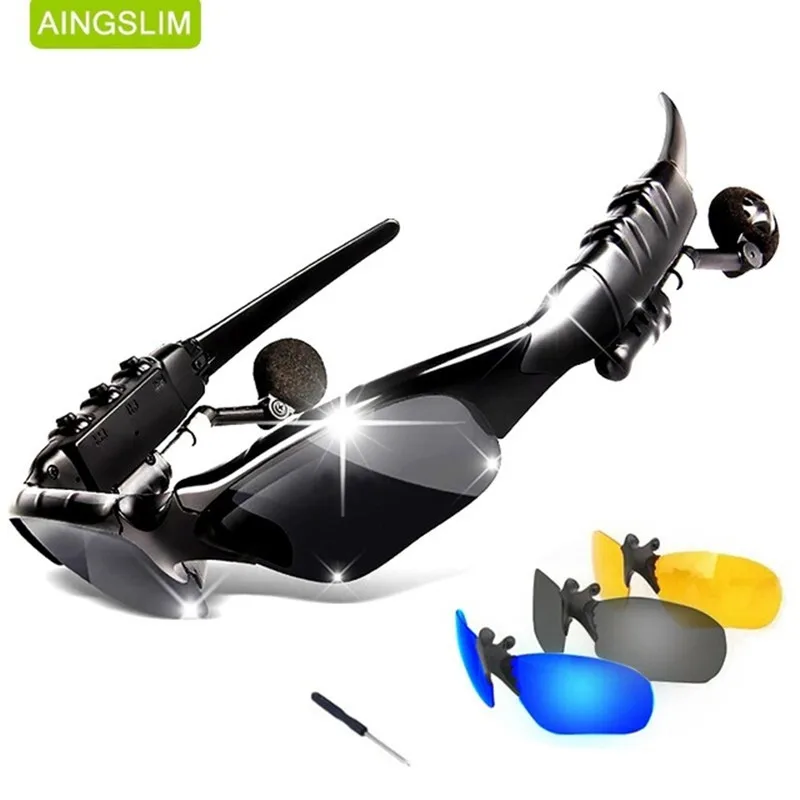  Bluetooth Sunglasses Outdoor Smart Glasses Bluetooth Sun Glasses Wireless Headset Sport with Microp - 32859725349