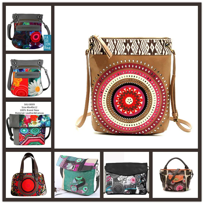 2018 Fashion brand desiguers bag vintage canvas shoulder cross body...