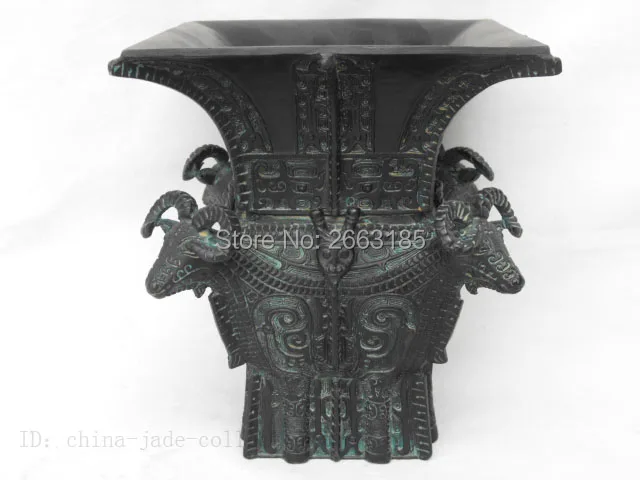 

Chinese Antique Imitation Bronze phoenix Bird Pattern Round Ding Living Room Crafts Three Foots Collection