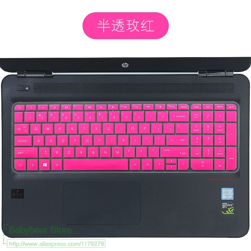 Ноутбук для Hp 250 G5 15," силикон для Hp Pavilion Envy 15 250G5 Защита клавиатуры ноутбука - Цвет: rose