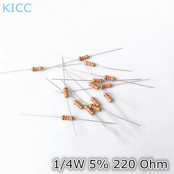 Lot de 100 résistances 22 Ohms 1//4W film carbone 5/%