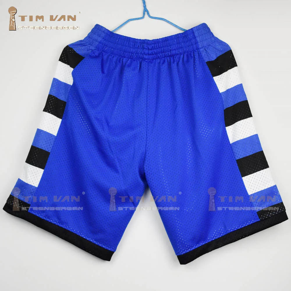 TIM VAN STEENBERGE One Tree Hill Ravens Basketball Short All Sewn Stitched Blue White And Black