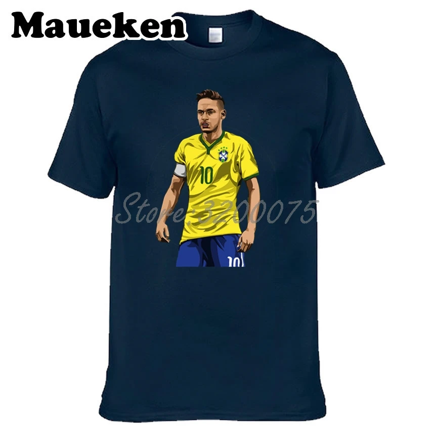 Мужская футболка с круглым вырезом Neymar JR 10 da Silva Santos Junior W17081003|t shirt men|t shirttees men |