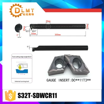 

S32T-SDWCR11 62.5 Degrees Internal Turning Tool Holder For DCMT11T304 DCMT11T308 Insert Internal Boring Bar Lathe Machine