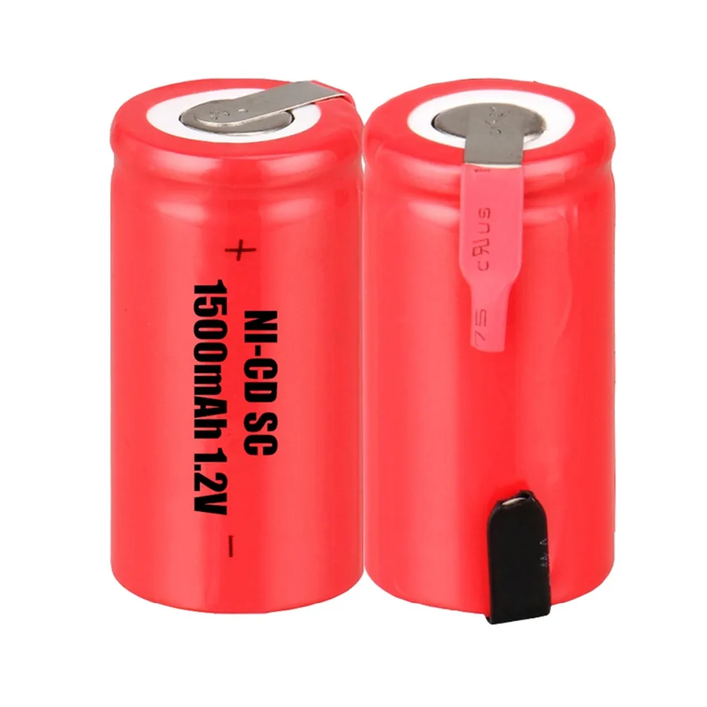 SC rechargeable battery SC akkumulator 1.2V NICD 1500mah batteries real ...