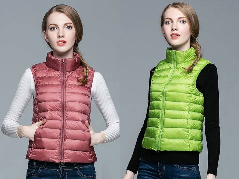 Kostlich New Arrival Autumn Vest Coat Women Ultra Light Sleeveless Jacket Waistcoat Warm Winter Vest Outwear Plus Size Clothing (65)