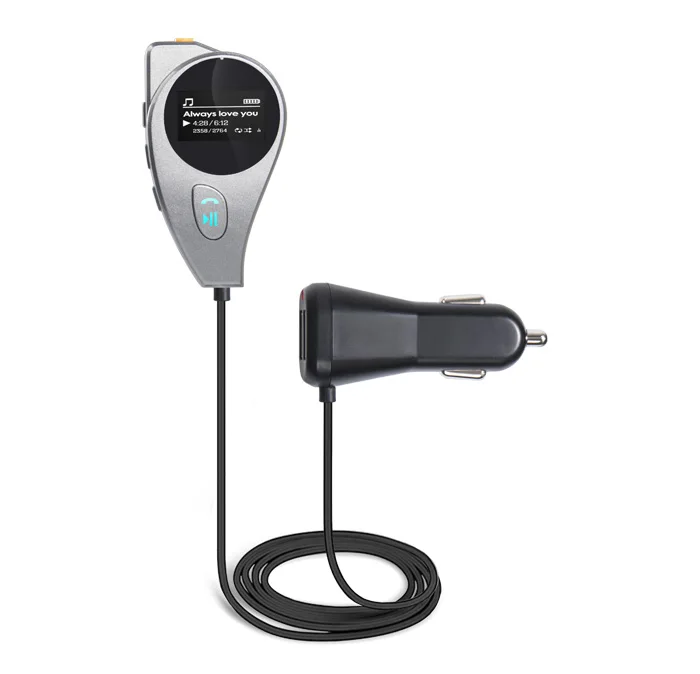 

Bluetooth Fm Transmitter Car Mp3 Player Wireless HandsFree Car Kit A2DP 5V 2.1A USB Charger for iPhone Samsung FM Modulator