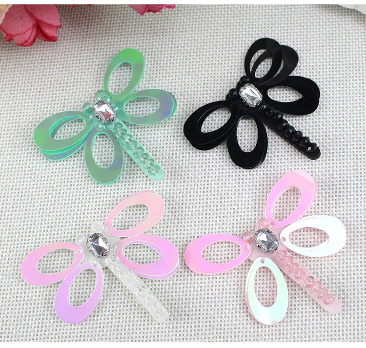 10 шт. ручная ручка для ногтей блестки патч палка насекомых стрекоза паук
