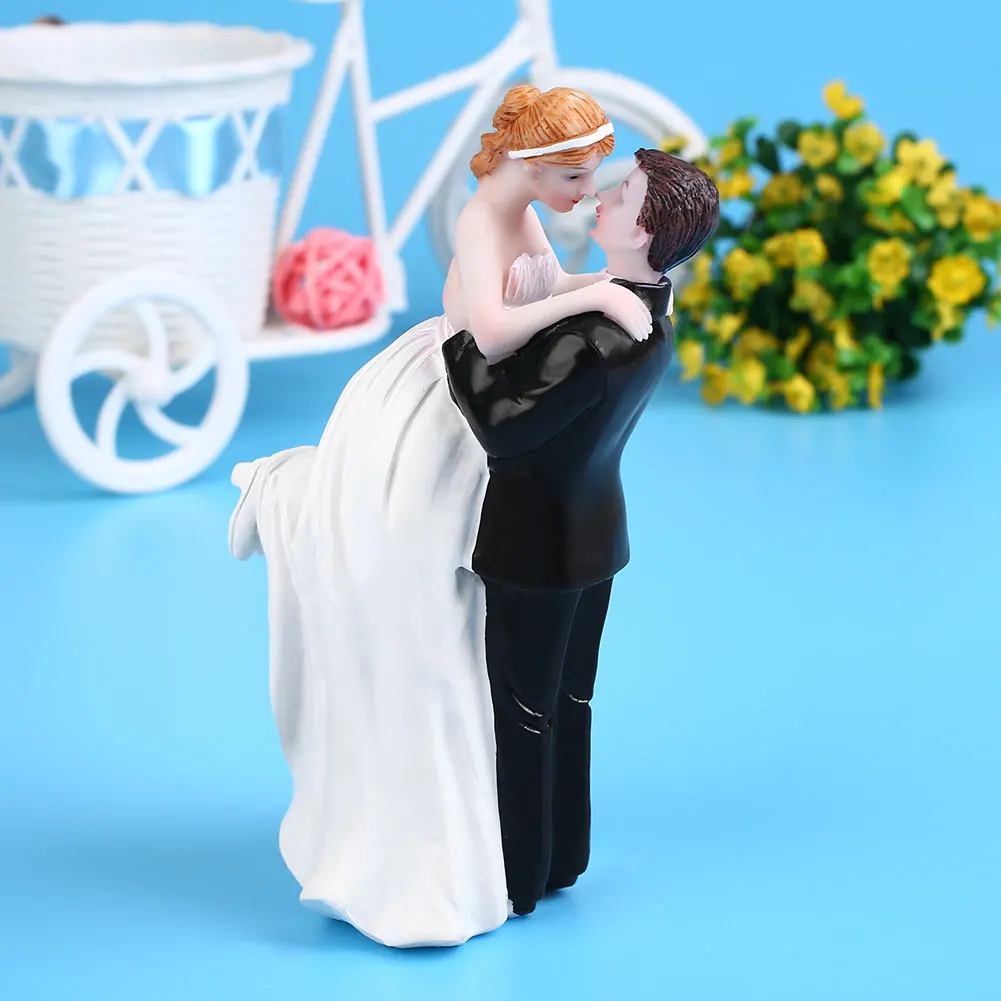 Свадебные украшения Элегантный синтетические смолы невесты и жениха торт Топпер Фигурка с изображением пирожного на день рожденья Casamento