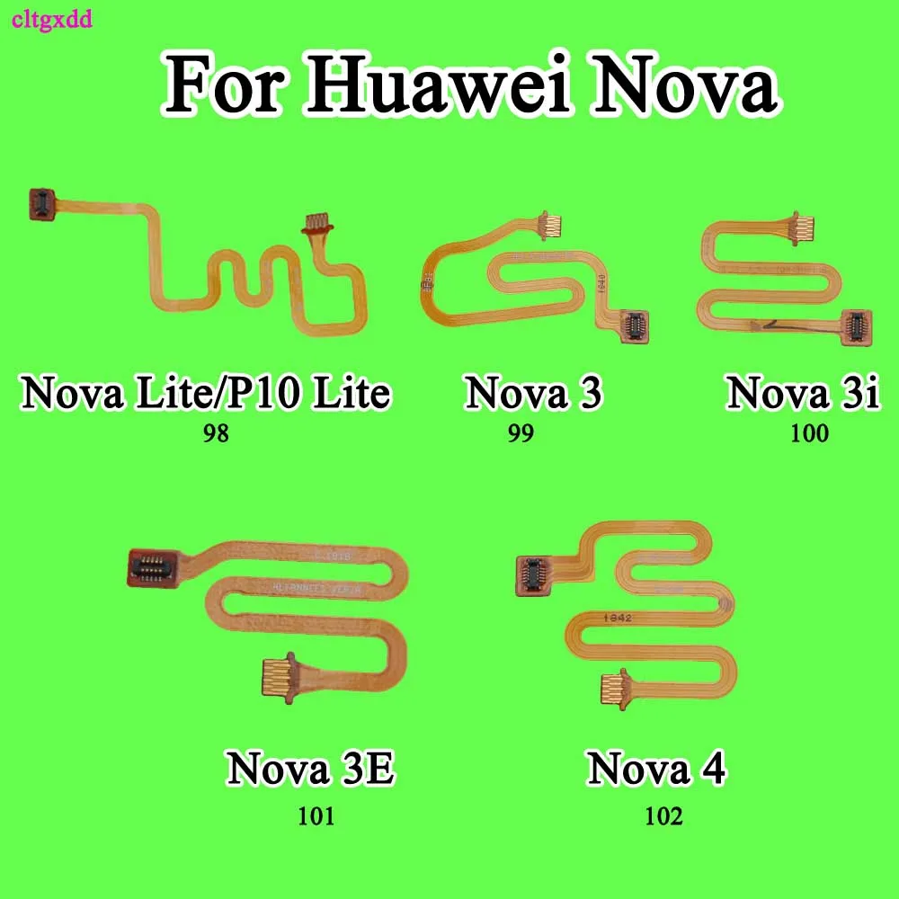 

cltgxdd For Huawei Nova3 3i 3E nova 4 Lite Fingerprint Sensor Scanner Connector Touch ID Home Button Menu Return Key Flex Cable