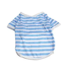 Модная Повседневная весенне-летняя синяя одежда для любимца Мишка, полосатая рубашка для собак, товары для собак, кошек