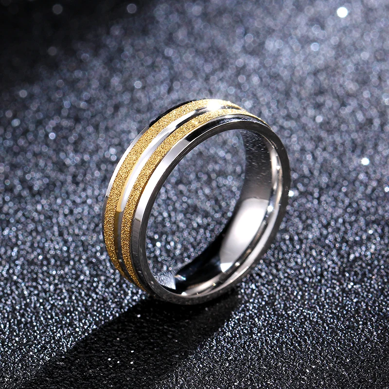 Anillo De Acero De Titanio De Cristal Colorido Arcoíris Para