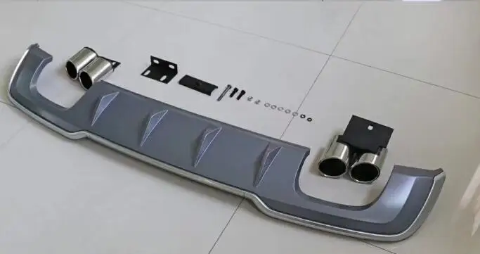 Новый АБС 4 розетки PP задний бампер диффузор с выхлопная система для Audi A3 S3 Sline