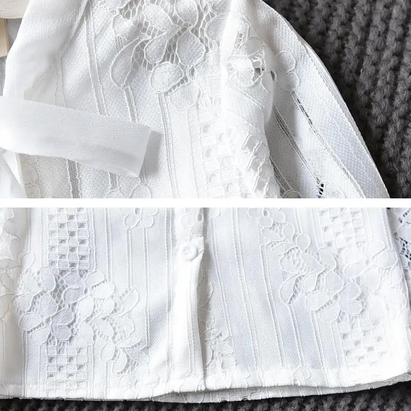 Г., весенний комплект школьной одежды для маленьких девочек, Белая Кружевная блуза с длинными рукавами и бантом+ юбка одежда для девочек, комплекты JW3164