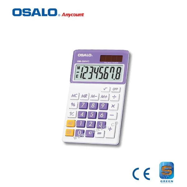 OS-280VC 8 أرقام عرض البلاستيك حاسبة ازدواجية السلطة الملونة calculadora الكهربائية شاشة lcd الشمسية كما طالب هدية OS-280VC 8 أرقام عرض البلاستيك حاسبة ازدواجية السلطة الملونة calculadora الكهربائية شاشة lcd الشمسية كما طالب هدية