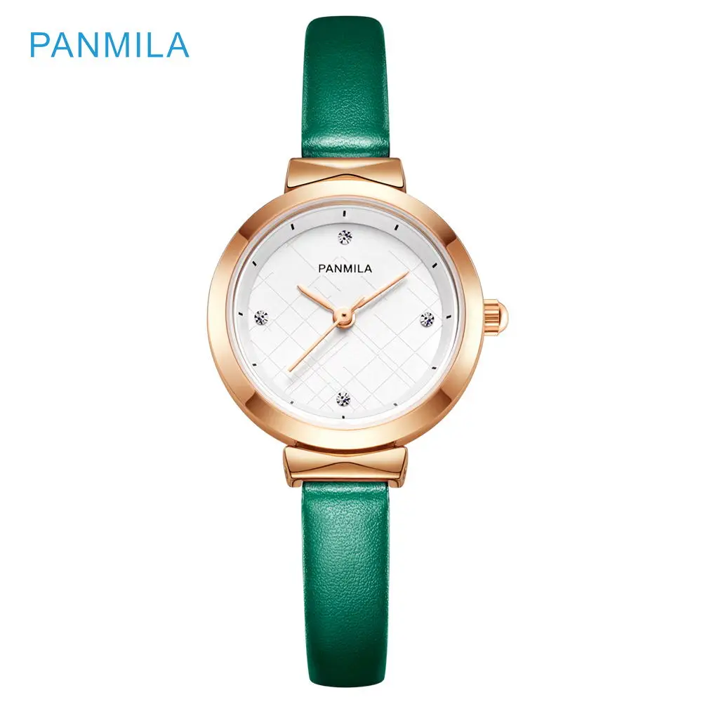 

PANMILA Top Brand Fashion Ladies Watches Female Quartz Watch Women Thin Casual Wristwatches Waterproof PU Strap Box Reloj Mujer