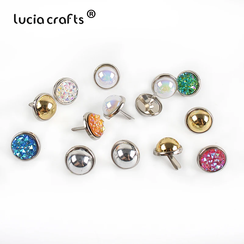 

50pcs/100pcs Multicolor Round Metal Brads DIY Scrapbooking Embellishment Fastener Drip Rivets Card Making Photo Album G1309