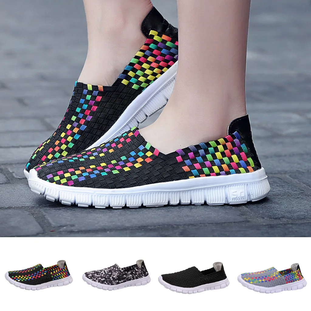JAYCOSIN NEUE frauen Damen Paar Modelle Hand-Woven Schuhe Faul casual Atmungs Casual Schuhe Elastische Grtel Faul Schuhe MAR27