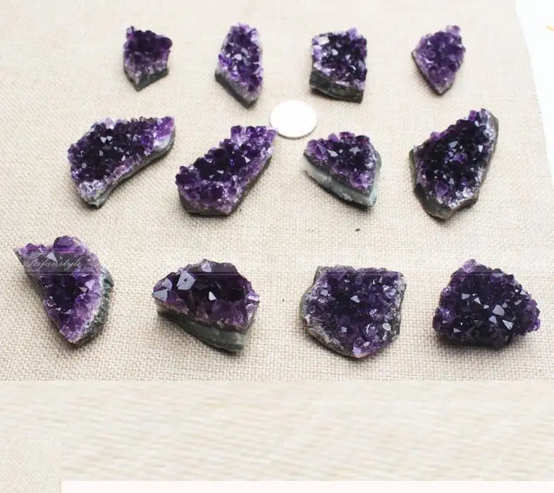 

1PC Uruguay Natural Amethyst Geode Crystal Quartz Amethyst Cluster Specimen F355CL random crystal love natural stones