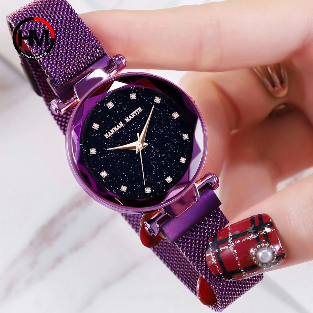 

Fashion Star Sky Dial Quartz Watch for Lady Dress Clock New Elegant Magnetic Stainless Steel Strap Women's Bracelet Wristwatches