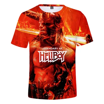 

Hellboy Rise of the Blood Queen hot summer short-sleeved casual T-shirt unisex bottoming couple love parent-child role-playing