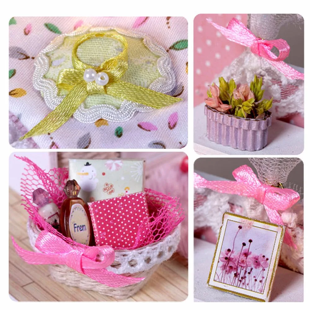 DIY Doll House Furniture Miniature Wooden Doll Houses Miniature dollhouse balcony Furniture Kit Toys for children Christmas Gift DIY Doll House Furniture Miniature Wooden Doll Houses Miniature dollhouse balcony Furniture Kit Toys for children Christmas Gift