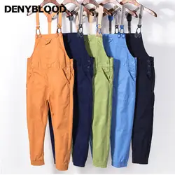 Denyblood джинсы Для мужчин s чиносы Стретч комбинезоны Винтаж промывают Повседневное брюки комбинезон комбинезоны шаровары для Для мужчин K01695