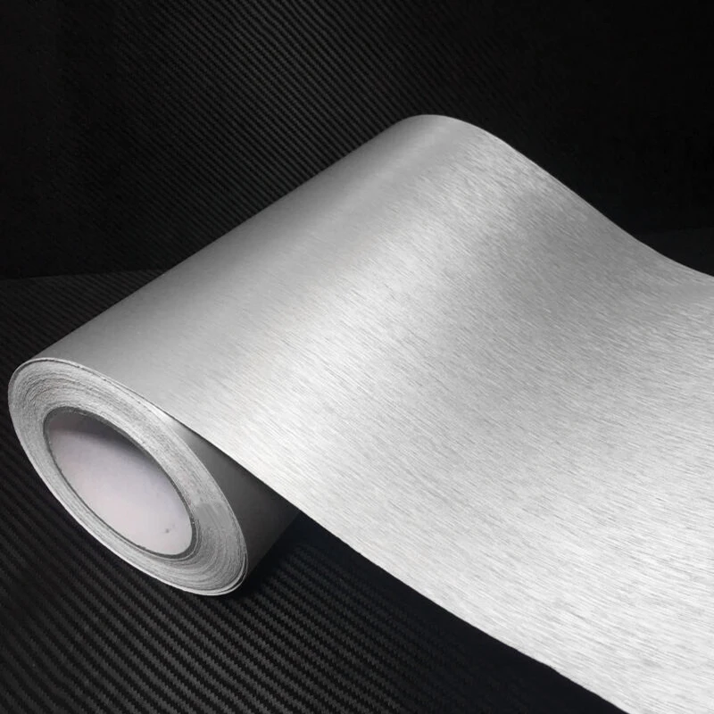 

31cm x 150cm Sticker Matte Car Brushed Steel Silver Decal DIY Body Film Cover Protector Sheet Exterior