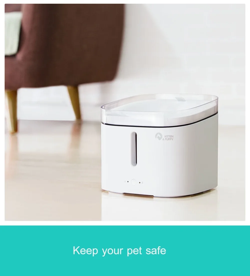 Xiaomi Mijia котенок щенок диспенсер для воды для домашних животных для собак и кошек чистая вода белого цвета маленький диспенсер для воды для домашних животных
