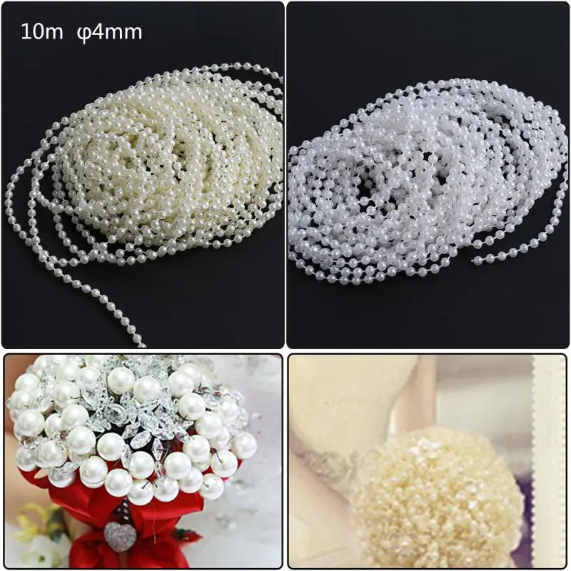 

10m Imitation Pearls String Pearl Bead String for Home Wedding Party Decoration Garland Craft Birthday DIY Bead Decor Supplies