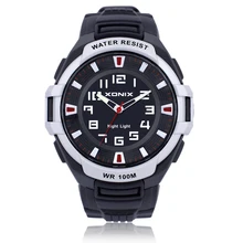 Мужские спортивные часы, кварцевые, водонепроницаемые, 100 м, аналог, EL Back светильник, большой циферблат, модные, для мальчиков, спортивные, для плавания, дайвер, наручные часы, подарок, QO