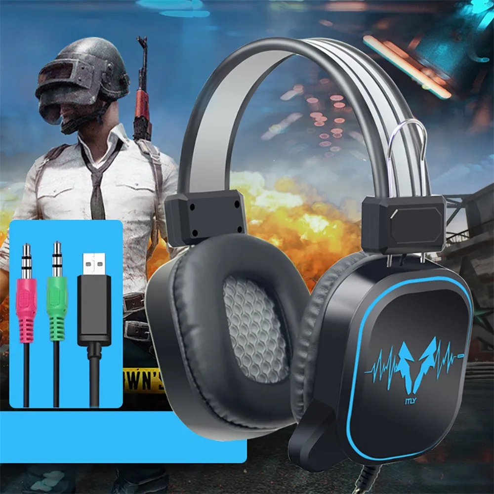 

Stereo Gaming Headset for Xbox one PS4 PC Surround Sound Over-Ear Gaming Headphones with Mic Noise Cancelling LED Lights Headset