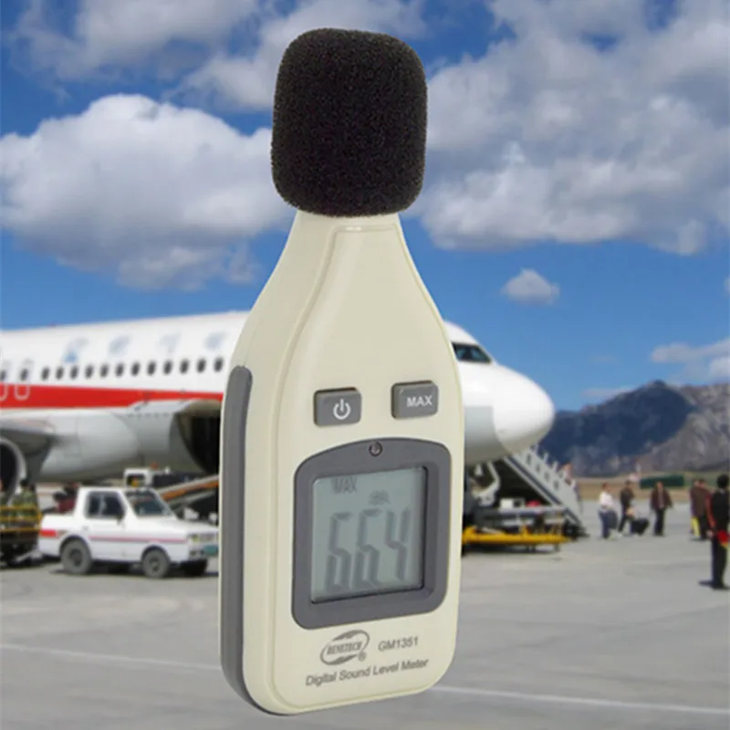 

Digital Sound Level Meter Noise Tester GM1351 30-130dB Noisemeter In Decibels LCD Screen Noise Decibel Monitor Pressure Tester