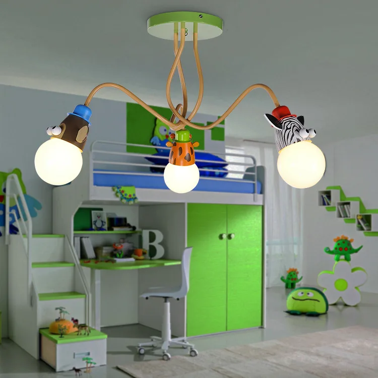 Novelty Lovely Girls/boys Led Ceiling Lights Cartoon Animal Monkey