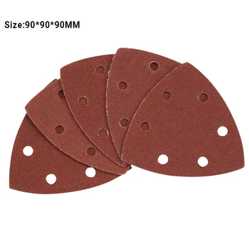 

25pcs 90mm Delta Sander Sandpaper Hook & Loop Sanding Paper Abrasive Woodworking Tools with Grit 40 60 80 100 120 150 180 240