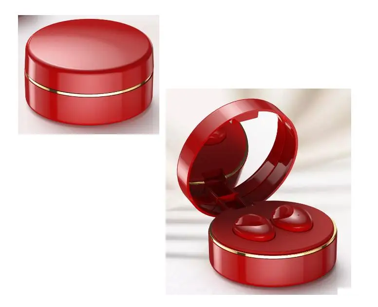 Smallest Earbuds Red For WomenBuilt-in Mic Headset