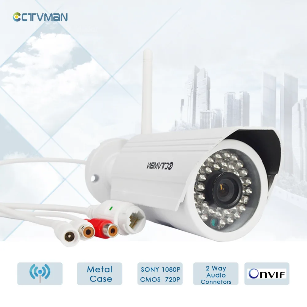 01CTVMAN Security IP Cameras 720P 1080P Network Wireless Waterproof IP Camera Wi-fi CCTV SD Card Slot Video Surveillance