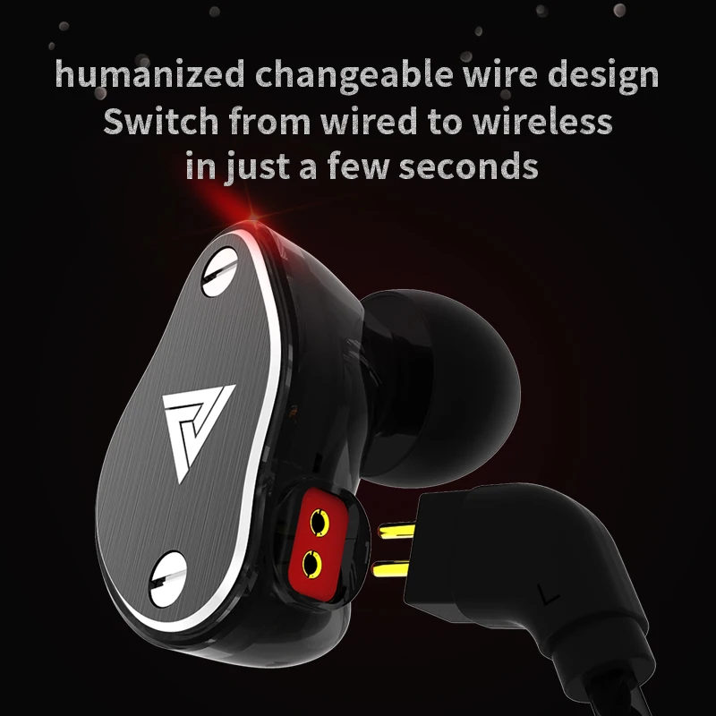 Oeiginal QKZ VK6 4 динамические гибридные наушники с микрофоном HIFI DJ Monito спортивные для