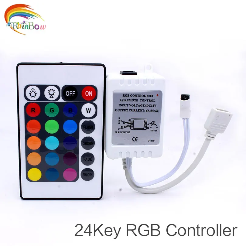 Светодиодный контроллер RGB для SMD 3528 5050 цветной светодиодный с 24 клавишами 12 в