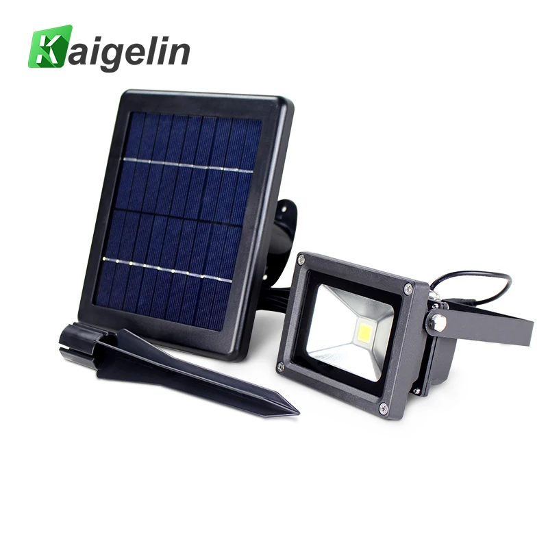 

Kaigelin COB LED Solar Flood Light Garden Landscape Projector Security Wall Lamp Waterproof LED Flood Light For Outdoor Lighting