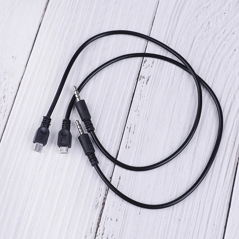 2 шт. 3 5 мм стерео штекер к micro USB Автомобильный Кабель AUX Out 40 см|Кабели VGA| |