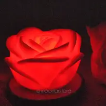 2018 Новая роза в форме романтическую атмосферу ночные огни Цвет изменение украшения ночника