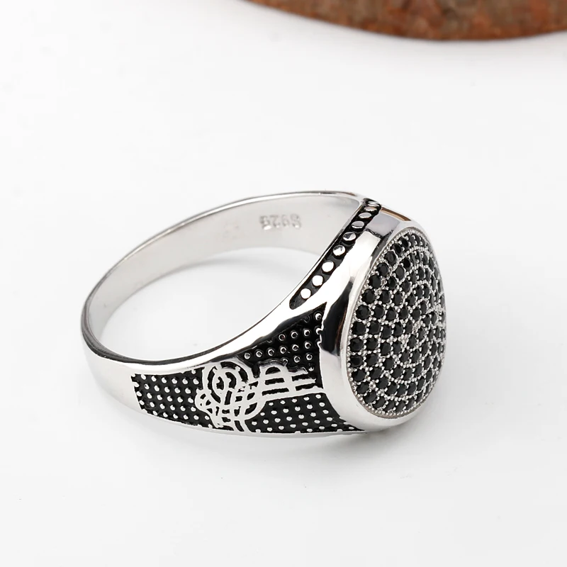Кольцо с черным камнем, 925 пробы, серебро, черный AAA кубический циркон, серебро 925, большой размер, уникальный дизайн для мужчин и женщин, вечерние ювелирные изделия