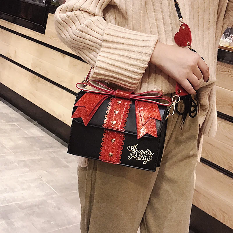 Lolita Bow Box Shoulder Bag - Kuru Store