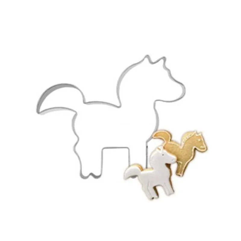 DZ218 Little Pony Biscuit Mold Pancake Cookie Cutter Tools Molds For Plaster Stainless Steel Fast Shipping Dessert Baking Form DZ218