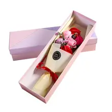 Мыло с розой коробка для букета свадьбы, вечерние, дома, украшения ванной комнаты подарок ко Дню Святого Валентина