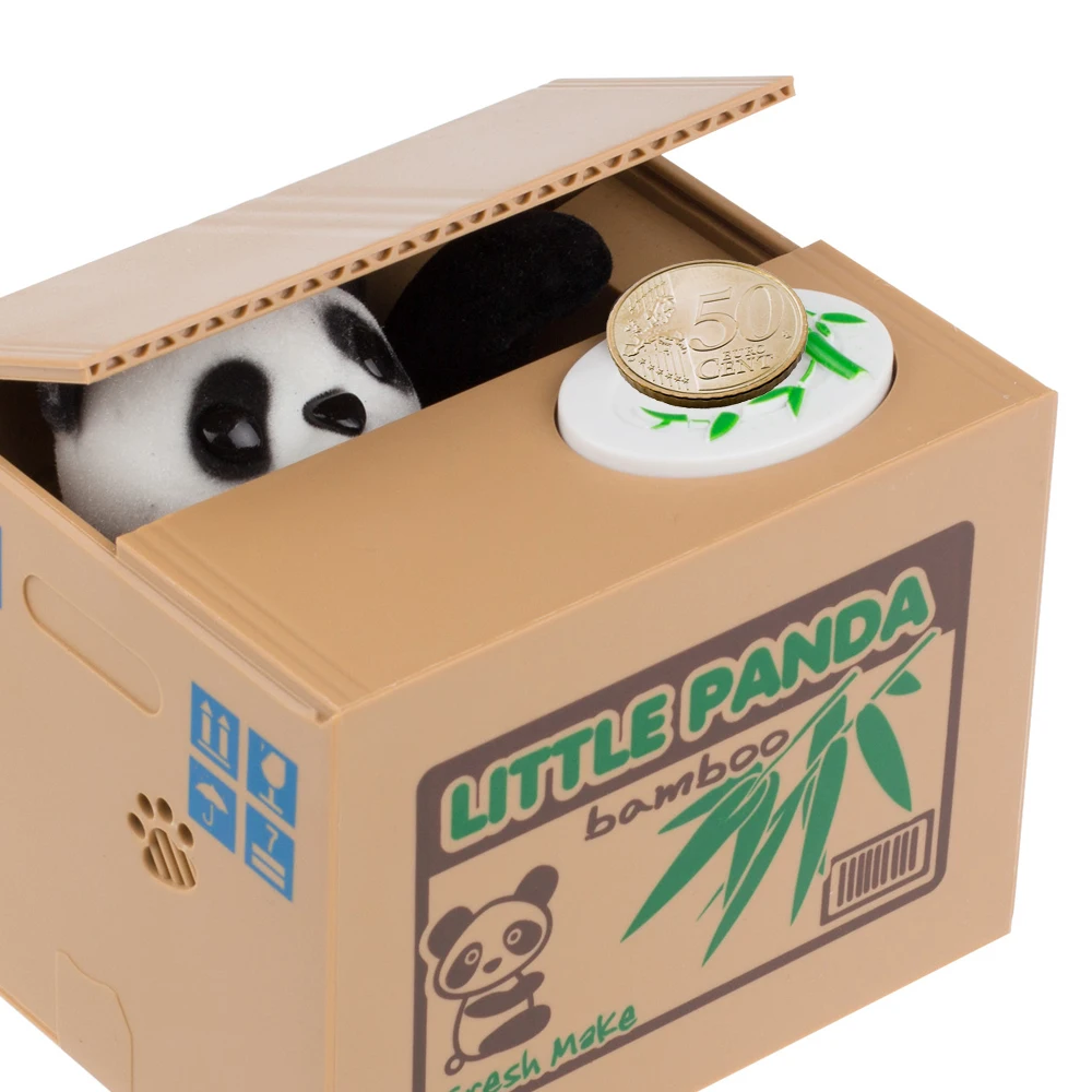 Кража денег панда Копилка коробка hucha панда копилка для детей панда автоматический палантин копилка