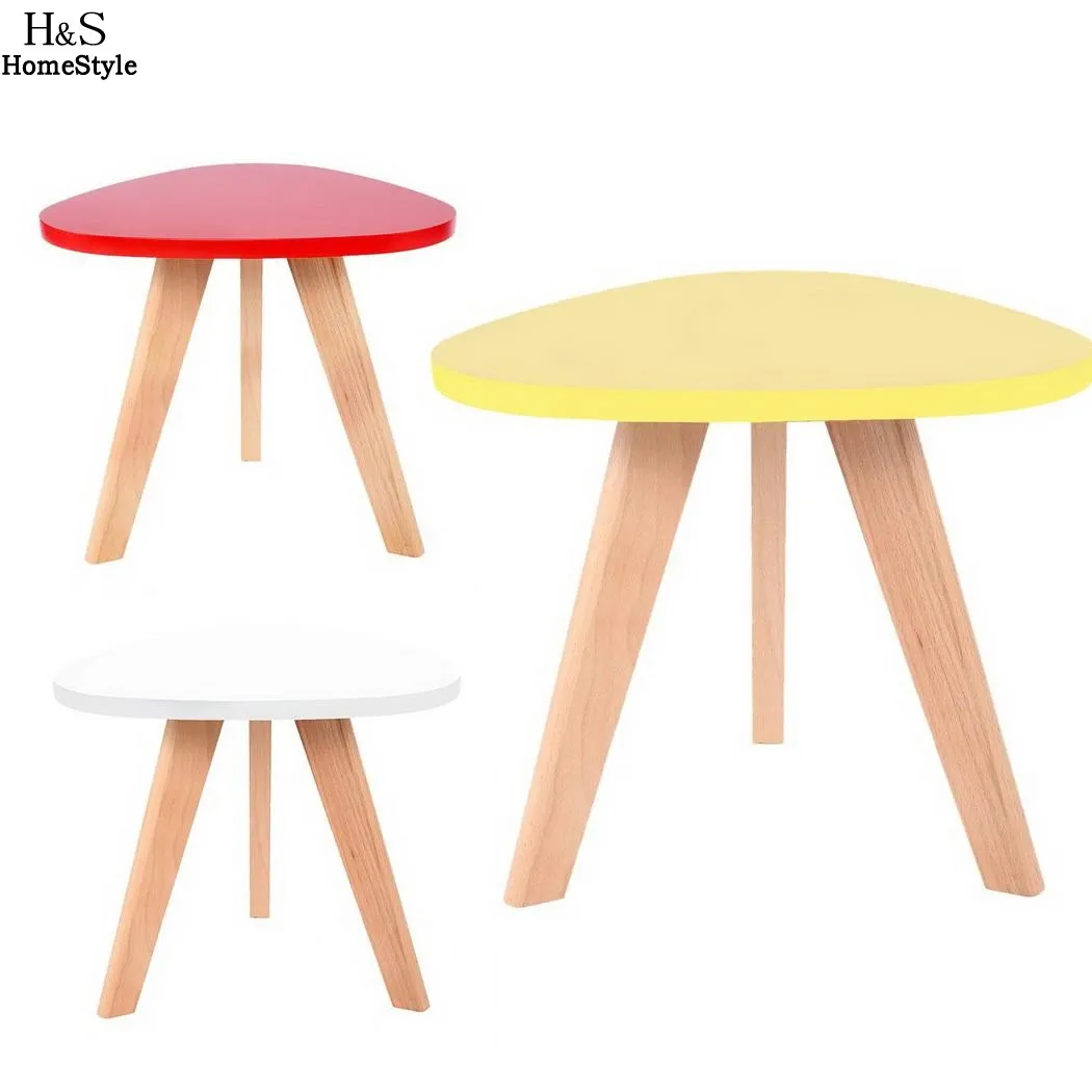 Homdox Mini Triangle Side Table Coffee Tea Table Living Room Balcony Table N30A