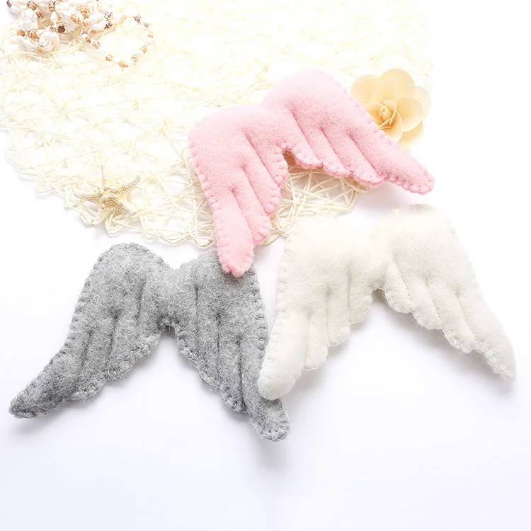 

Felt Craft Finished Products Angel Wings 1 Piece For Clothing and Headwear Decoration DIY Material Handmade Wool Felt Craft